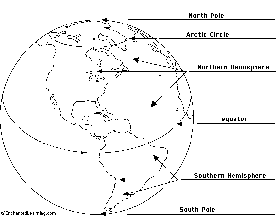 Label The Earth in English - answers
