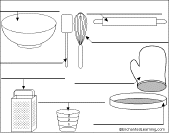 Label the Kitchen Utensils