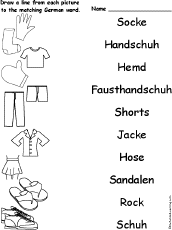 german clothes words and pictures 1 match 10 german clothing words ...