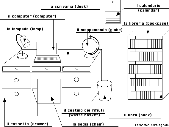 Label the study in Italian - answers
