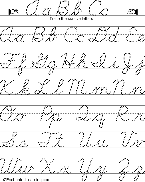 perfect print handwriting alphabet printables