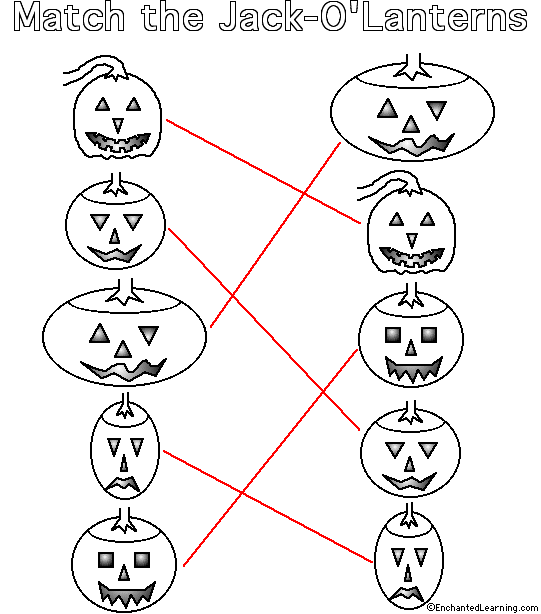 Jack-O'Lantern matching answers