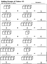 Addition Printout: Adding Groups of Cubes worksheet thumbnail