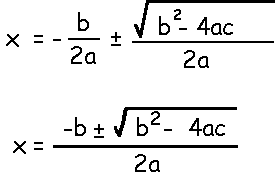 Quadratic formula purple math