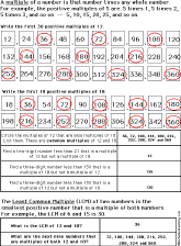 Multiples and LCM