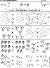 Pictures of Inequalities Printout: worksheet thumbnail