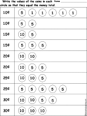 Write Coin Values