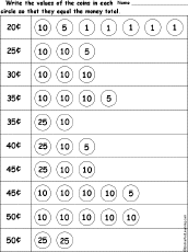 Write Coin Values