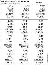 Multiplication Printout: 3 Digits x 2 Digits worksheet thumbnail