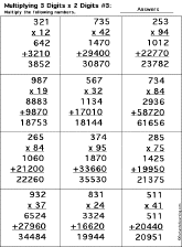 Multiplication Printout: 3 Digits x 2 Digits worksheet thumbnail