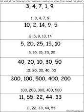 numerical order
