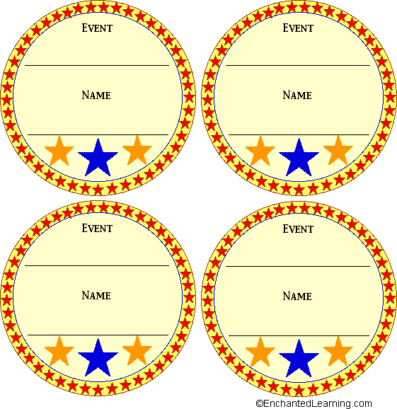 Color Medal Templates