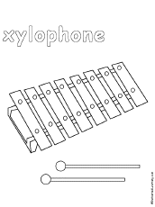 Xylophone Coloring Page: EnchantedLearning.com