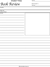 Chinese book report template