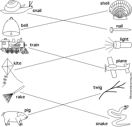 Match the rhymes - answers