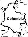 Colombia: Outline Map Printout