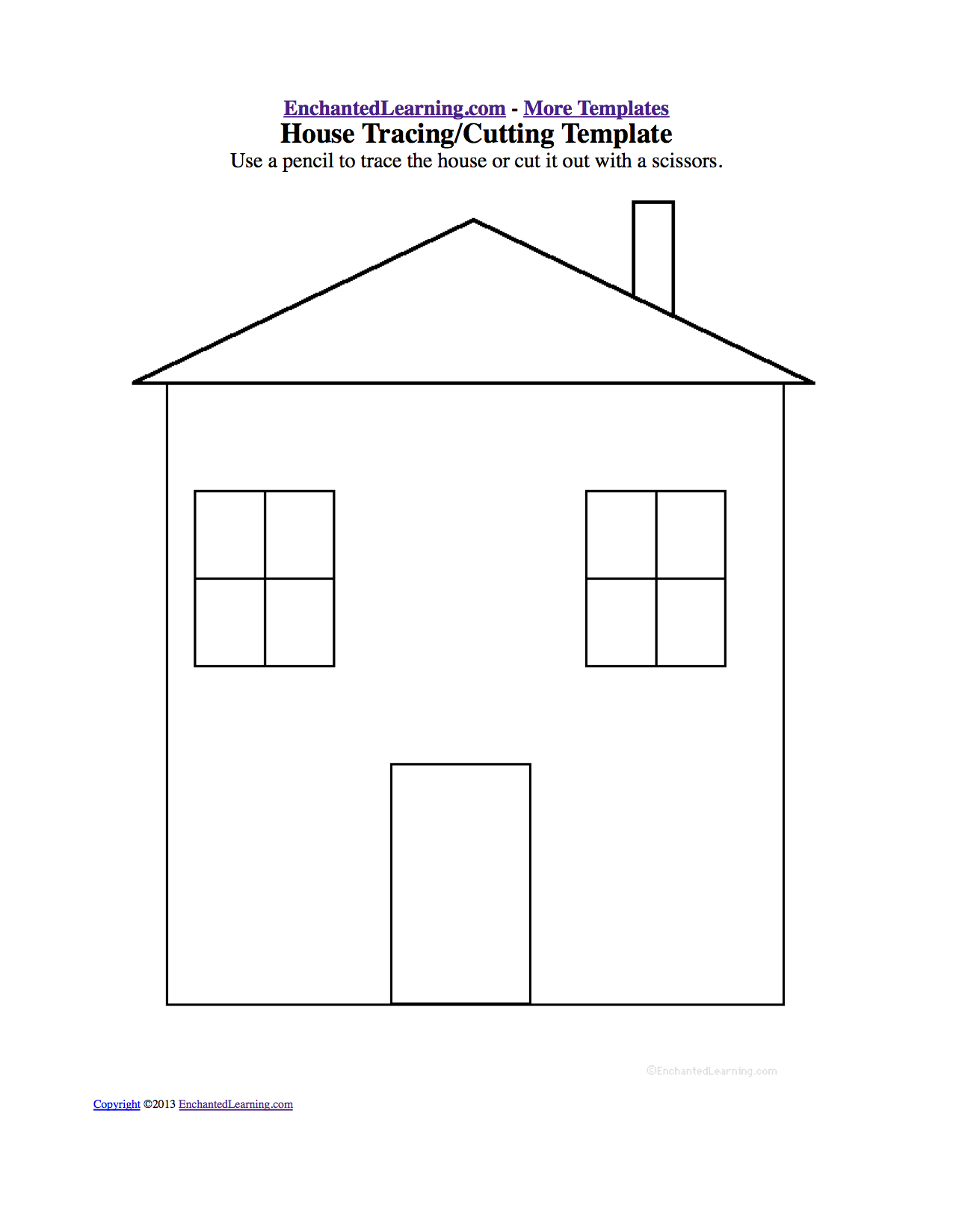 trace or cut out the house use a pencil to trace the house or cut it 