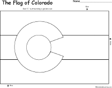 colorado flag coloring usa flags state quiz enchantedlearning map printable symbols facts states printouts