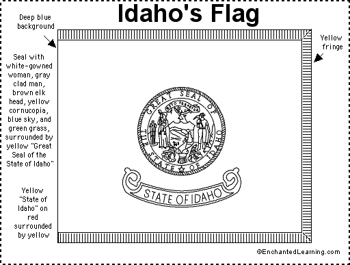 idaho state flag coloring pages - photo #8