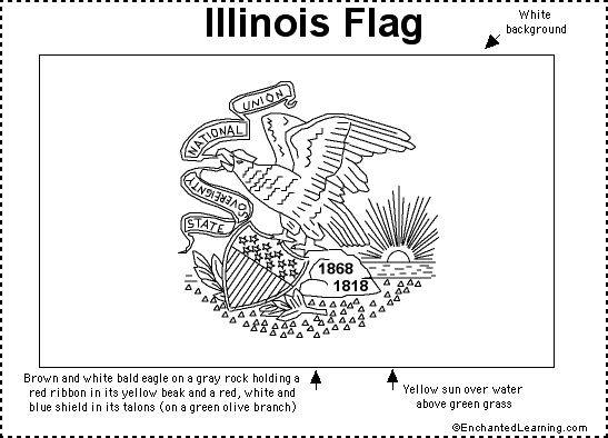 illinois flag coloring pages - photo #9