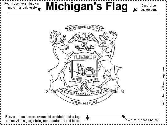michigan flag outline
