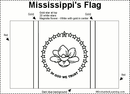 The official state flag of Mississippi was adopted in 1894, replacing the 