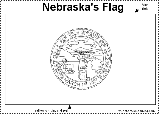 Nebraska Flag Printout