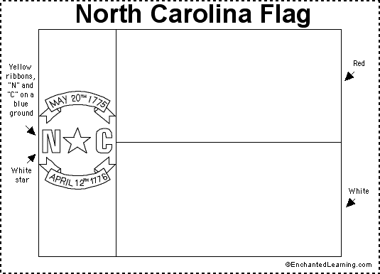 North Carolina's official flag was adopted in 1885.