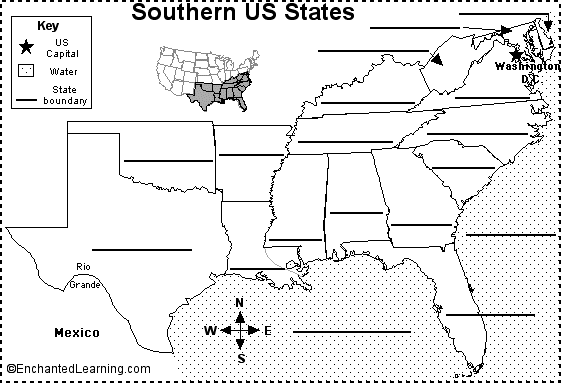 label-southern-us-states-printout-enchantedlearning