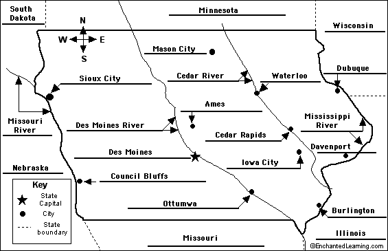 Label Iowa map answers