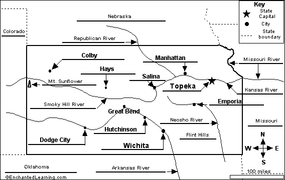 Label Kansas map answers
