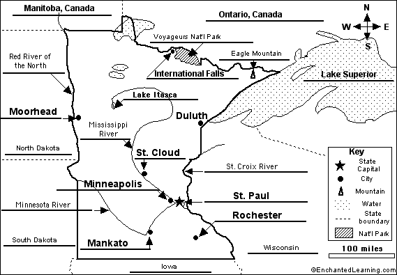 Label Minnesota map answers