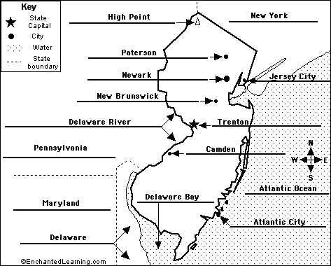 Label New Jersey map answers