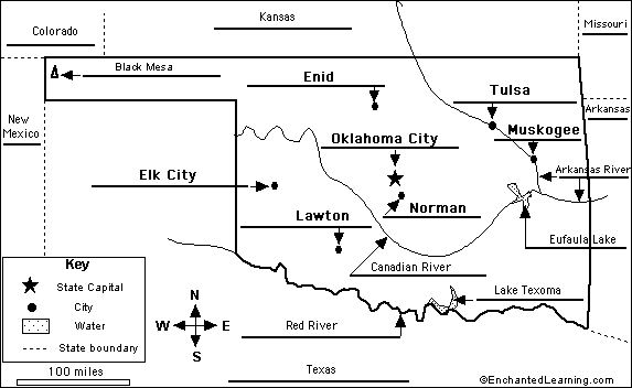Label Oklahoma map answers