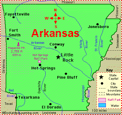 Real Estate Listings on Arkansas Cities Map