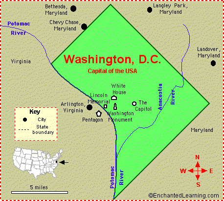 District of Columbia (Washington D.C.): Facts, Map and Symbols ...