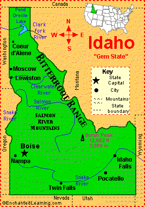 What is a good map of the state of Idaho?