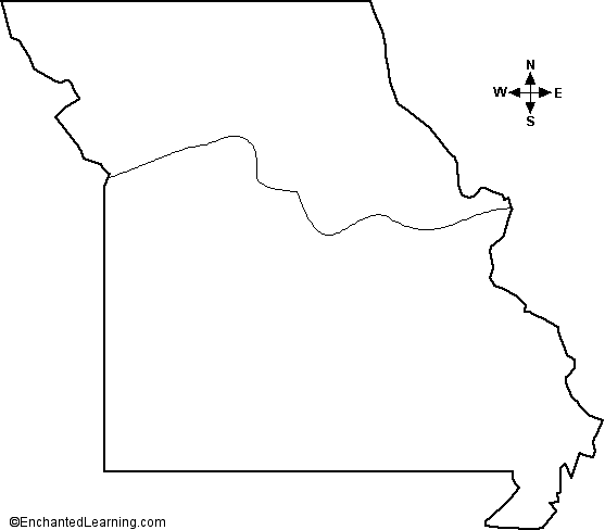 maps of missouri. outline map of Missouri
