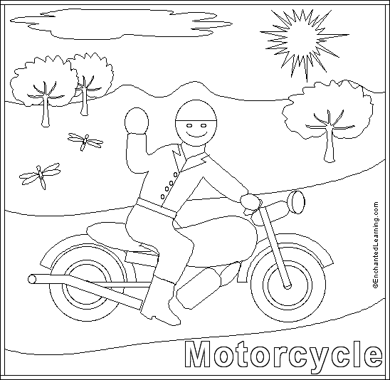 Motorcycle Coloring Pages