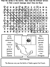 Cinco de Mayo Wordsearch