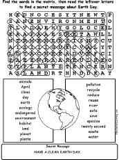 Earth Day Wordsearch