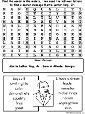 Martin Luther King, Jr., Wordsearch
