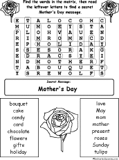 Mother's Day Wordsearch