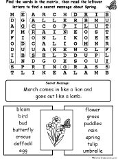 Spring Wordsearch