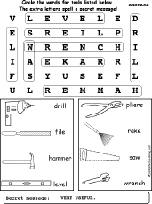 Tools Wordsearch