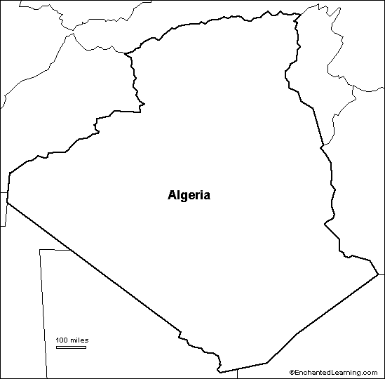 Search result: 'Outline Map: Algeria'