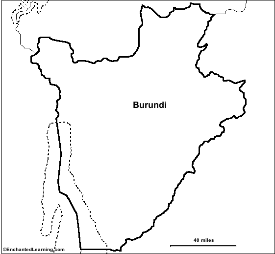 outline map Burundi