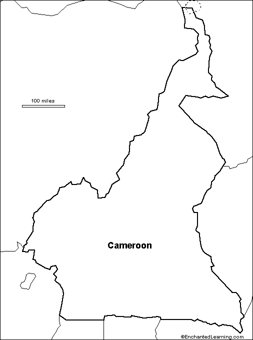 outline map Cameroon