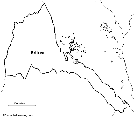 outline map Eritrea