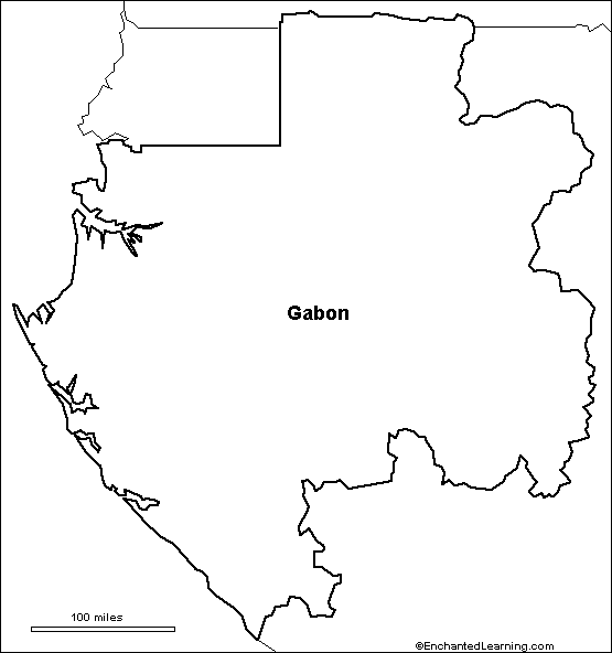 outline map Gabon